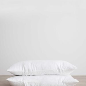 Washed Linen Pillowcase Pair in White