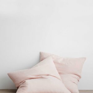 Classic Washed Linen Pillowcase Pair in Blush