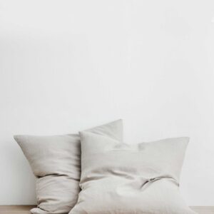 Classic Washed Linen Pillowcase Pair in Smoke Gray