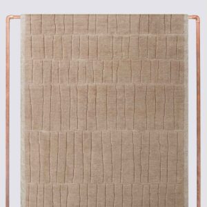 Refined Hand-Knotted Area Rug in Camel
