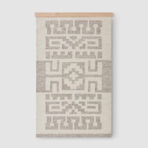 Layered Linear Handwoven Area Rug