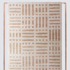 Modern Geometric Hand-Knotted Area Rug