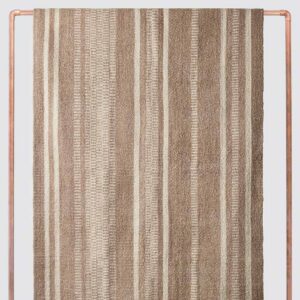 Layered Handwoven Wool Area Rug
