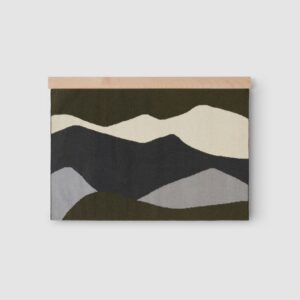 Layered Handwoven Area Rug in Olive
