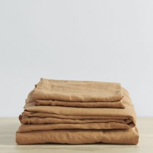 Washed Linen Complete Sheet Set in Sand