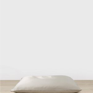 Piped Silk Linen Pillowcase Pair in Smoke