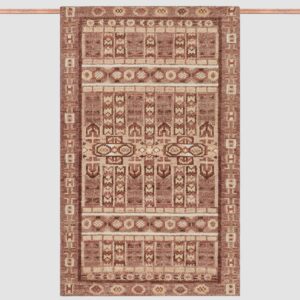 Modern Natural Hand-Knotted Accent Rug