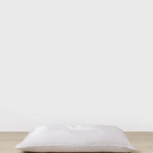 Piped Silk Linen Pillowcase Pair in White